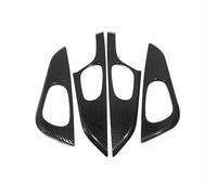 FUNFOB Molduras Interiores de Coche Juego De 4 Cubiertas Fibra Carbono para Manija Puerta Interior De Coche Embellecedores para Nissan para Qashqai J11 2016-2020 Interior Accesorios