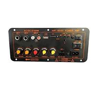 Funfob Placa Amplificadora Bluetooth Max 300W 12V 24V 220V Placa Amplificadora Subwoofer Soporte MicróFono para Coche Audio en Casa Enchufe de la UE