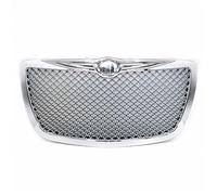 FUNFOB Rejilla Delantera BX101088 para Chrysler 300 300C Hood Grill Rejilla De Malla 2004 2005-2010 Parrillas Delanteras De Coche De Carreras Rejillas Frontales(Plata)