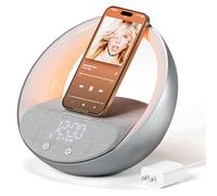 FUNFOR Altavoz Bluetooth, carga inalámbrica rápida de 15 W para dormitorio, luz nocturna LED ajustable, audio inalámbrico portátil de 10 W, altavoces Bluetooth 5.3 inalámbricos para iPhone, 2400 mAh