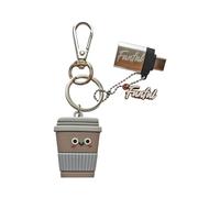 FUNFUL [2en1] Pendrive + Llavero Original de CAFÉ para Animarte con Buenas Decisiones, Memoria USB con Adaptador USBC de 32 GB - Llaveros/Pendrive Originales para Regalar, Regalos Niñas y Mujer