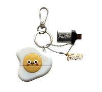 FUNFUL [2en1] Pendrive + Llavero Original de HUEVÓN para Divertirte y Tomártelo con Calma, Memoria USB con Adaptador USBC de 32 GB - Llaveros/Pendrive Originales para Regalar, Regalos Niñas y Mujer