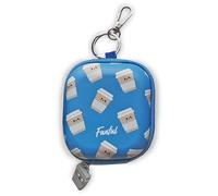 FUNFUL Mini Estuche Original para Gadgets de CAFÉ para Activar Las Ganas y el Optimismo, Funda para Guardar Objetos como Auriculares, Cables etc (con Llavero y Mosquetón para Transportar)