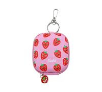 FUNFUL Mini Estuche Original para Gadgets de Fresa para Momentos Dulces y Divertidos, Funda para Guardar Objetos como Auriculares, Cables etc (con Llavero y Mosquetón para Transportar)