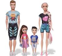 FUNFY Parents and Children Dolls Set | Multicolor | Parent Dolls has 11-Inch Solid Plastic Body | Offering A Complete Family - Father, Mother, Boy and Girl For Imaginative Play | For Girls