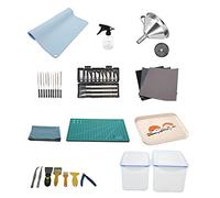 FUNGDO 15 tipos de accesorios de impresora LCD 3D kit de herramientas de postprocesamiento de silicio Slap Mad Container Spray embudo bandeja de filtro alicates para eliminar, limpiar, suave impresión 3D/resina Vat/plataforma de impresión 3D