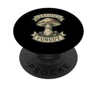 Fungi Certified Funguy Divertido Juego de Palabras de Hongos Vintage Fun Guy PopSockets PopGrip Adhesivo