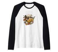 Fungi Fanatic Mushroom Foraging Mycology Design Camiseta Manga Raglan