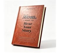 FungLam Mum I Want to Hear Your Story, diario guiado de cuero A5 para mamá, libro de recuerdos con indicaciones, regalo de cumpleaños para el día de la madre para mamá de hija e hijo