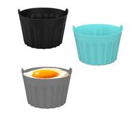 FUNGTN 6PCS Silicone Air Fryer Flat Fryer Mould Oil Free Cutting Oven Cake Mould Egg Pie Mould Air Fryer Silicone Accessories Bakeware