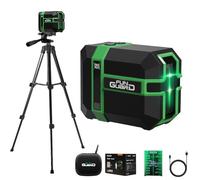 Funguard Nivel Láser Autonivelante con Tripode, Verde Módulo Láser Dual 50M, 3 Modos Conmutables Horizontal/Vertical, Modo Pulso, Carga USB, IP54 para Obras de Construcción,DIY