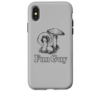 Funguy Fungi Guy Setas Forager Forager Fun Tees Carcasa para iPhone X/XS