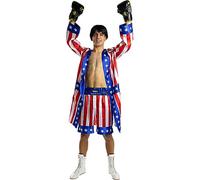Funidelia | Bata de Rocky Balboa para hombre Boxeo, Profesiones - Disfraz para adultos y divertidos accesorios para Fiestas, Carnaval y Halloween - Talla L - Azul