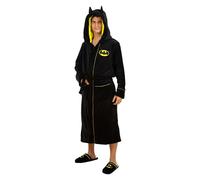 Funidelia Bata Oficial de Batman para Hombre con capucha, Albornoz Caballero Oscuro para adultos para regalar en Navidad y Cumpleaños., Disfraces de Carnaval, Halloween y Fiestas - Talla L-XL