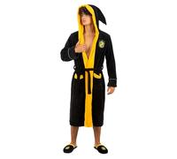 Funidelia Bata Oficial de Hufflepuff - Harry Potter para hombre y mujer, Merchandising Hogwarts adultos para regalar en Navidad y Cumpleaños., Disfraces de Carnaval, Halloween y Fiestas - Talla S-M