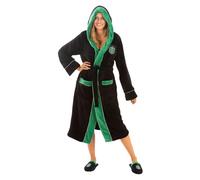 Funidelia Bata Oficial de Slytherin - Harry Potter para hombre y mujer, Merchandising Hogwarts adultos para regalar en Navidad y Cumpleaños., Disfraces de Carnaval, Halloween y Fiestas - Talla L-XL