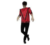 Funidelia Chaqueta Oficial de Michael Jackson Thriller para hombre, Talla S - M. Accesorios de disfraces para adultos para fiestas, Carnaval y Halloween