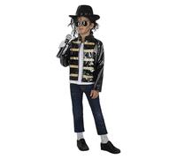 Funidelia Chaqueta Oficial militar negra Michael Jackson para niño. Accesorios de disfraces para niños, Talla 10-12 años
