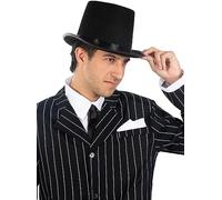 Funidelia | Chistera negra para hombre Años 20, Cabaret, Charleston, Décadas - Accesorios para adultos, accesorio para disfraz - Negro