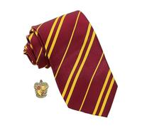 Funidelia Corbata Oficial de Gryffindor con pin Harry Potter para hombre y mujer. Incluye: Corbata con pin. Merchandising para regalos en Navidad y Cumpleaños.