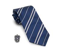 Funidelia Corbata Oficial y pin Ravenclaw Harry Potter para hombre. Incluye: Corbata con pin. Merchandising para regalos en Navidad y Cumpleaños.
