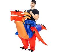 Funidelia | Disfraz a hombros de dragón hinchable para hombre y mujer Animales - Disfraz para adultos y divertidos accesorios para Fiestas, Carnaval y Halloween - Talla única - Rojo