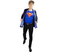 Funidelia | Disfraz Clark Kent para hombre Hombre de Acero, Superhéroes, DC Comics, Justice League - Disfraces para adultos, accesorios para Fiestas, Carnaval y Halloween - Talla M-L - Negro