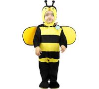 Funidelia | Disfraz de Abeja para bebé Talla 6-12 Meses Animales, Insectos, Bicho, Abeja - Color: Amarillo - Divertidos Disfraces y complementos para Carnaval y Halloween