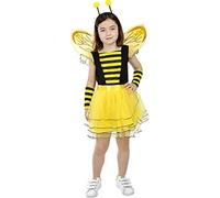 Funidelia | Disfraz de Abeja para niña Talla 5-6 años Animales, Insectos, Bicho, Abeja - Color: Amarillo - Divertidos Disfraces y complementos para Carnaval y Halloween