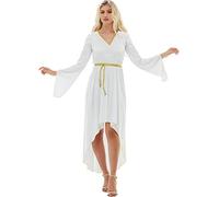 Funidelia | Disfraz de ángel para mujer Navidad, Belén de Navidad - Disfraz para adultos y divertidos accesorios para Fiestas, Carnaval y Halloween - Talla M - Blanco