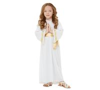 Funidelia Disfraz de ángel para niños, Incluye túnica y cinturón, Navidad - Traje para niños para fiestas, Carnaval y Halloween - Talla 7-9 años