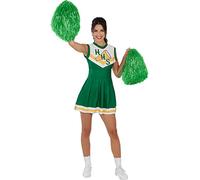 Funidelia | Disfraz de animadora Hawkins Stranger Things 4 mujer Netflix, Once (Eleven) - Disfraz para adultos y divertidos accesorios para Fiestas, Carnaval y Halloween - Talla M - Verde