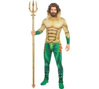Funidelia | Disfraz de Aquaman con accesorios para hombre Superhéroes, DC Comics, Liga de la Justicia - Disfraz para adultos y divertidos accesorios para Fiestas, Carnaval y Halloween - Talla S