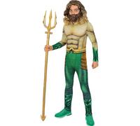 Funidelia | Disfraz de Aquaman con accesorios para niño Superhéroes - Disfraz para niños y divertidos accesorios para Fiestas, Carnaval y Halloween - Talla 10-12 años