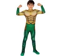 Funidelia | Disfraz de Aquaman para niño Superhéroes, DC Comics, Liga de la Justicia - Disfraz para niños y divertidos accesorios para Fiestas, Carnaval y Halloween - Talla 5-6 años - Dorado