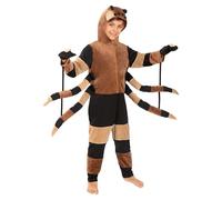 Funidelia Disfraz de araña para niño y niña, Incluye mono con pieza para la cabeza y manoplas, Talla 7-9 años, Animales - Traje para niños para fiestas, Carnaval y Halloween