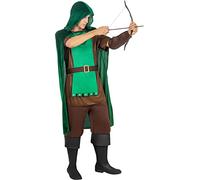 Funidelia | Disfraz de arquero Robin para hombre Cuentos, Arquero - Disfraz para adultos y divertidos accesorios para Fiestas, Carnaval y Halloween - Talla L - Verde