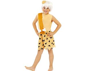 Funidelia | Disfraz de Bam-Bam - Los Picapiedra para niño The Flintstones, Cavernícolas - Disfraz para niños y divertidos accesorios para Fiestas, Carnaval y Halloween - Talla 5-6 años - Naranja