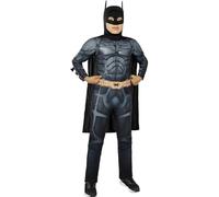 Funidelia | Disfraz de Batman TDK deluxe - El Caballero Oscuro para niño Superhéroes, DC Comics - Disfraces para niños, accesorios para Fiestas, Carnaval y Halloween - Talla 3-4 años - Negro