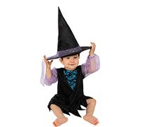 Funidelia | Disfraz de brujita para bebé Brujas, Magos, Halloween - Disfraz para bebé y divertidos accesorios para Fiestas, Carnaval y Halloween - Talla 0-6 meses - Negro