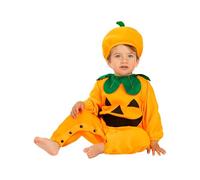 Funidelia Disfraz de Calabaza para Bebé con mono y gorrito, Traje de hortalizas, Disfraces de Halloween y Carnaval - Talla 0-6 meses