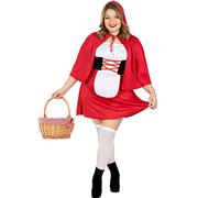 Funidelia | Disfraz de Caperucita roja para Mujer Talla XXL Caperucita, Lobo Feroz, Cuentos - Rojo