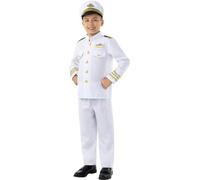 Funidelia | Disfraz de capitán de la marina para niño Capitán de Barco & Grumete - Disfraz para niños y divertidos accesorios para Fiestas, Carnaval y Halloween - Talla 10-12 años