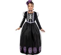 Funidelia | Disfraz de Catrina Día de los Muertos para niña Calavera mexicana & Halloween - Disfraz para niños y divertidos accesorios para Fiestas, Carnaval y Halloween - Talla 10-12 años