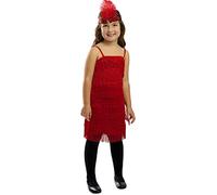 Funidelia | Disfraz de charlestón Rojo para niña Talla 3-4 años Años 20, Cabaret, Gángster, Décadas - Color: Rojo - Divertidos Disfraces y complementos