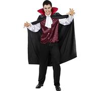 Funidelia | Disfraz de Conde Drácula para hombre Halloween, Terror, Dracula, Vampire - Disfraz para adultos y divertidos accesorios para Fiestas, Carnaval y Halloween - Talla 3XL - Negro