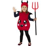 Funidelia | Disfraz de diablillo terrorífico para niño Demonio, Diablo, Halloween, Terror - Disfraz para niños y divertidos accesorios para Fiestas, Carnaval y Halloween - Talla 5-6 años - Rojo