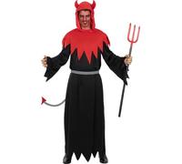 Funidelia | Disfraz de diablo para hombre Demonio, Diablo, Terror - Disfraz para adultos y divertidos accesorios para Fiestas, Carnaval y Halloween - Talla XL - Rojo