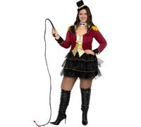 Funidelia | Disfraz de domadora para mujer Domador, Circo, Original y Divertido - Disfraz para adultos y divertidos accesorios para Fiestas, Carnaval y Halloween - Talla XXL - Rojo