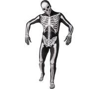 Funidelia Disfraz de esqueleto segunda piel para hombre, Talla L Esqueleto, Calavera - Traje para adultos para fiestas, Carnaval y Halloween